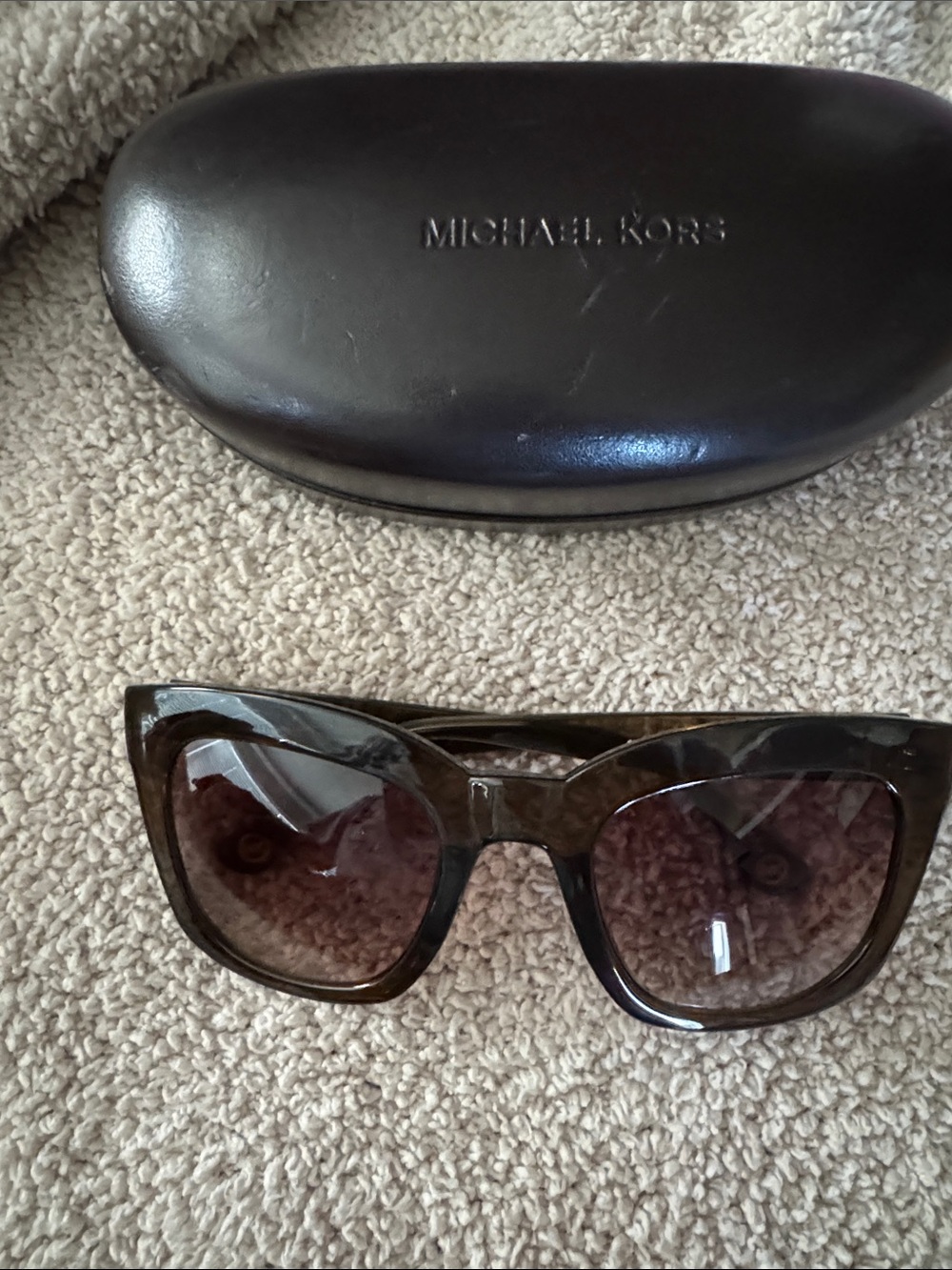 Michael Kors Tortoiseshell Cat-Eye Sunglasses with Brown Gradient Lenses